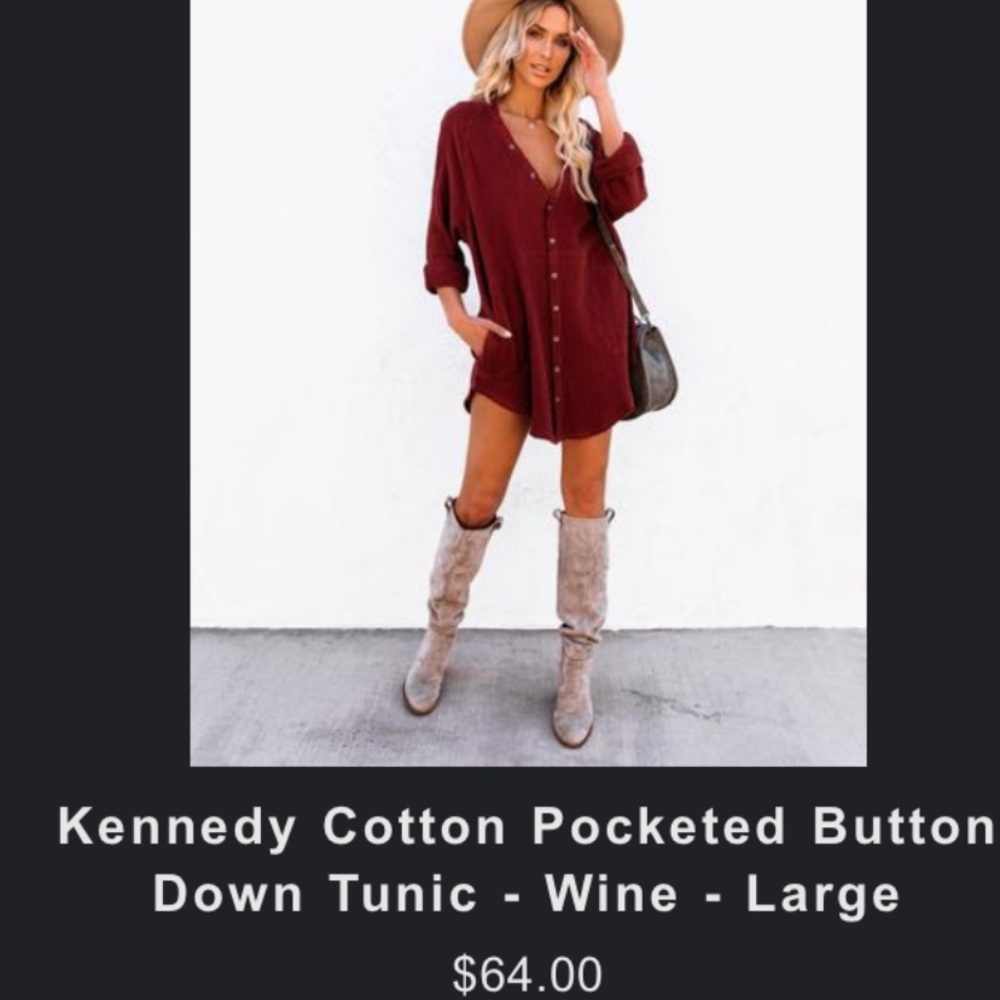 Kennedy cotton tunic 🖤